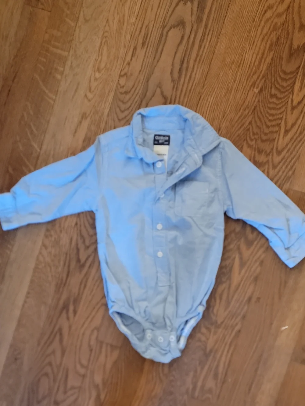 OshKosh B'gosh Light Blue Baby Button-Up Bodysuit